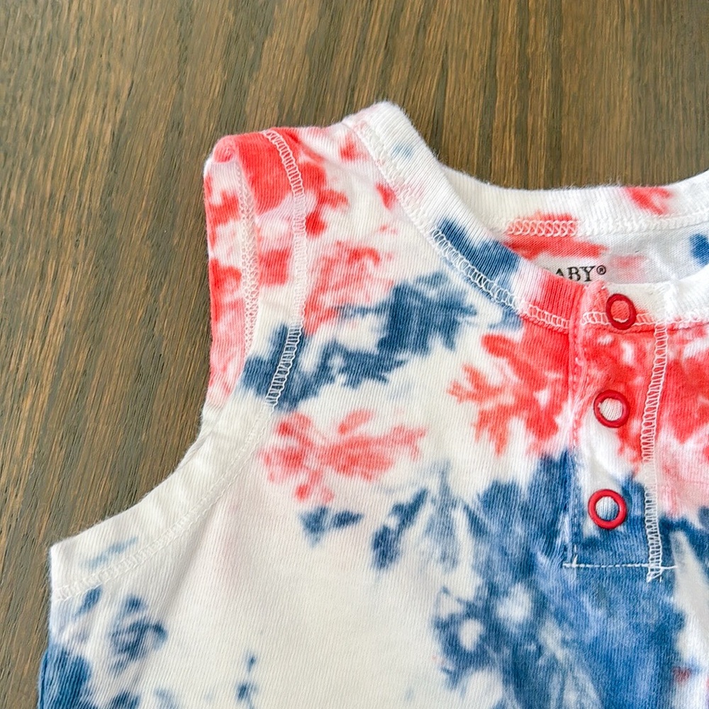 Burt’s Bees Baby 🇺🇸 Beachy Tie Dye Romper - 6-9M - Picture 2 of 6